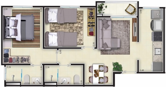 Apartamento à venda com 2 quartos, 51m² - Foto 18