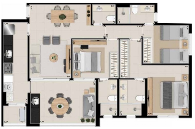 Apartamento à venda com 3 quartos, 107m² - Foto 13