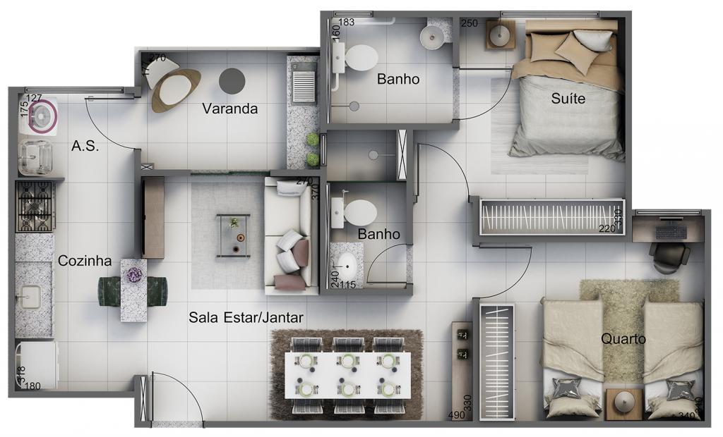 Apartamento à venda com 2 quartos, 58m² - Foto 24