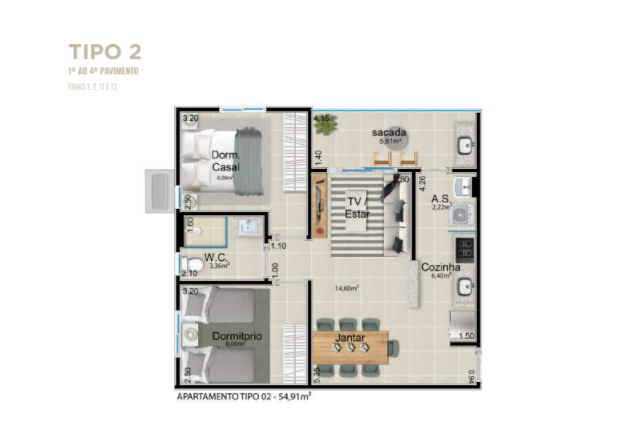 Apartamento à venda com 2 quartos, 66m² - Foto 15