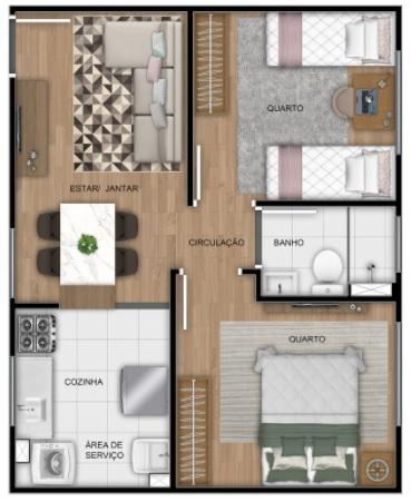 Apartamento à venda com 2 quartos, 40m² - Foto 6