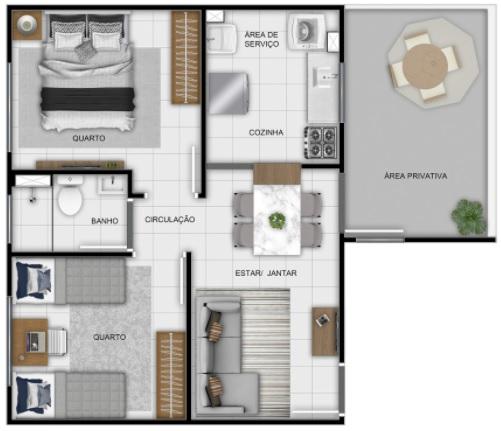 Apartamento à venda com 2 quartos, 50m² - Foto 6