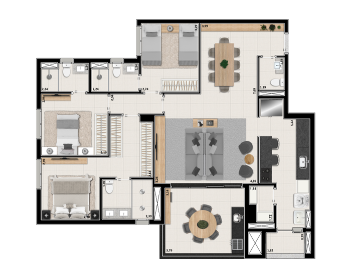 Apartamento à venda com 3 quartos, 126m² - Foto 13