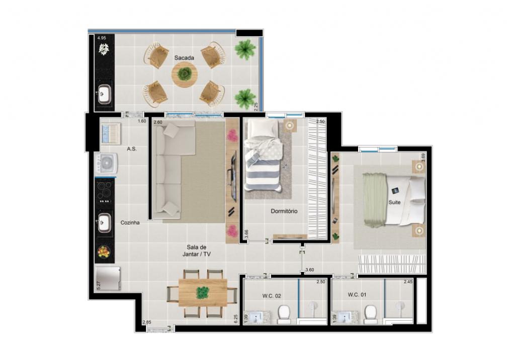 Apartamento à venda com 2 quartos, 76m² - Foto 6