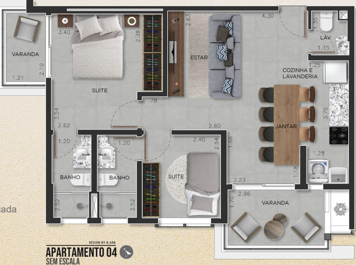 Apartamento à venda com 2 quartos, 68m² - Foto 28