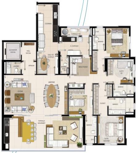 Apartamento à venda com 4 quartos, 237m² - Foto 15