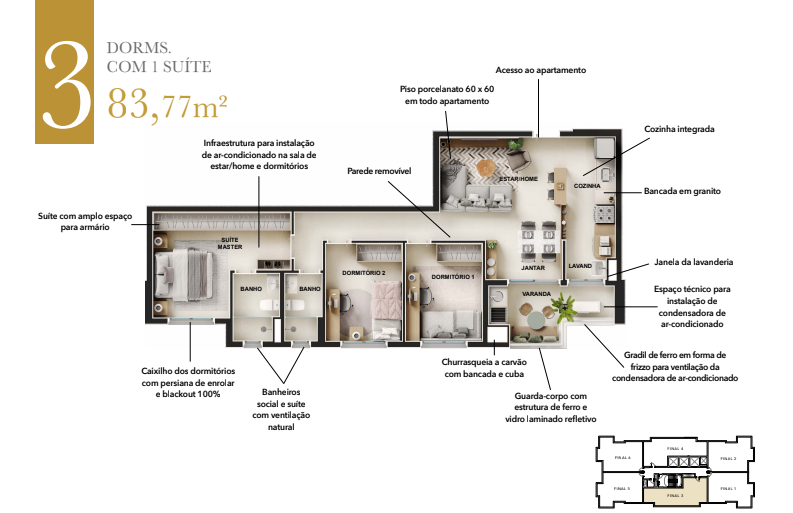 Apartamento à venda com 3 quartos, 82m² - Foto 21