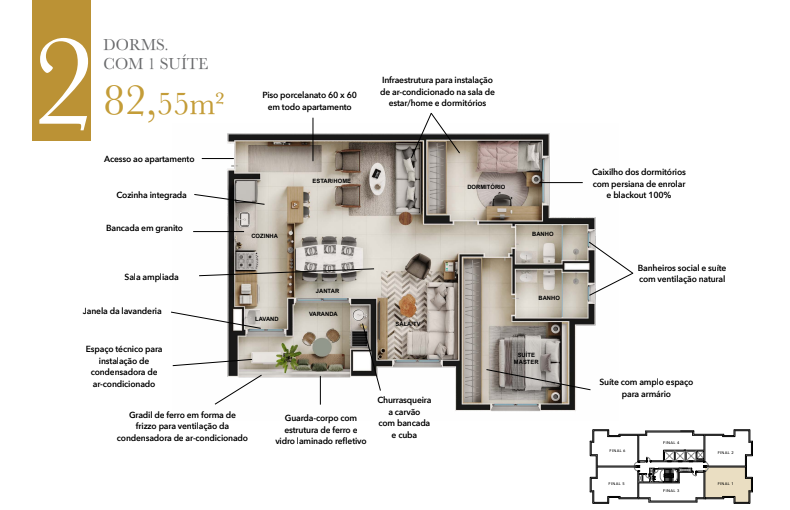 Apartamento à venda com 2 quartos, 82m² - Foto 22