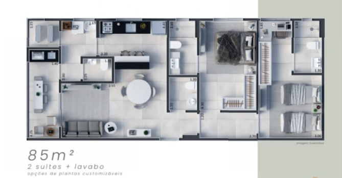 Apartamento à venda com 2 quartos, 85m² - Foto 4