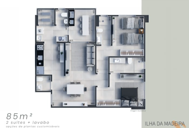 Apartamento à venda com 2 quartos, 85m² - Foto 13