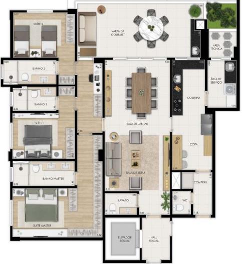 Apartamento à venda com 3 quartos, 185m² - Foto 21