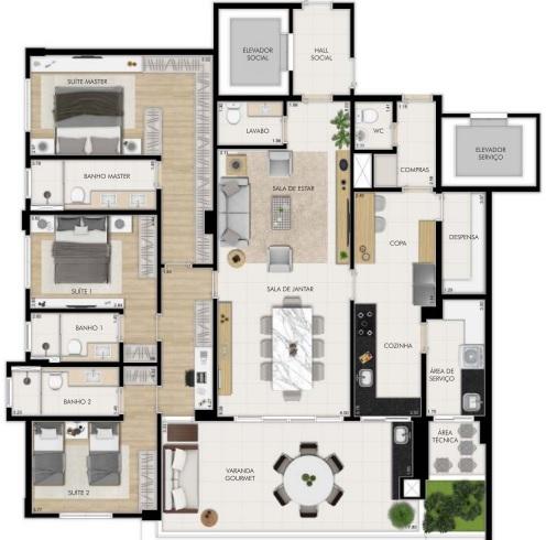 Apartamento à venda com 3 quartos, 185m² - Foto 22