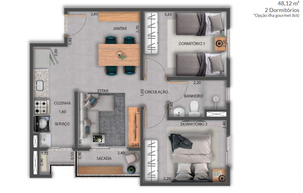 Apartamento à venda com 2 quartos, 48m² - Foto 25