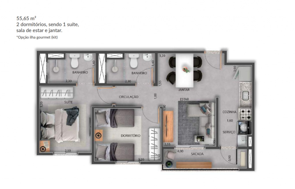 Apartamento à venda com 2 quartos, 55m² - Foto 26