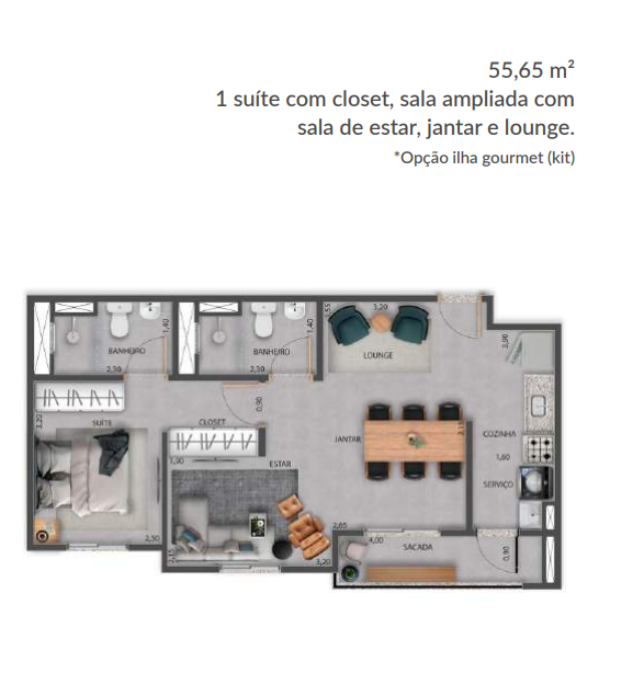 Apartamento à venda com 2 quartos, 55m² - Foto 28