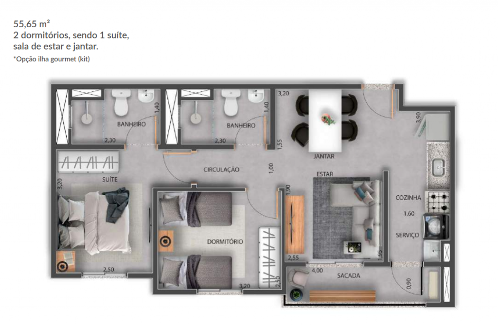 Apartamento à venda com 2 quartos, 55m² - Foto 27