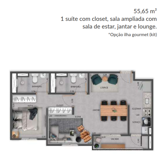 Apartamento à venda com 2 quartos, 55m² - Foto 29