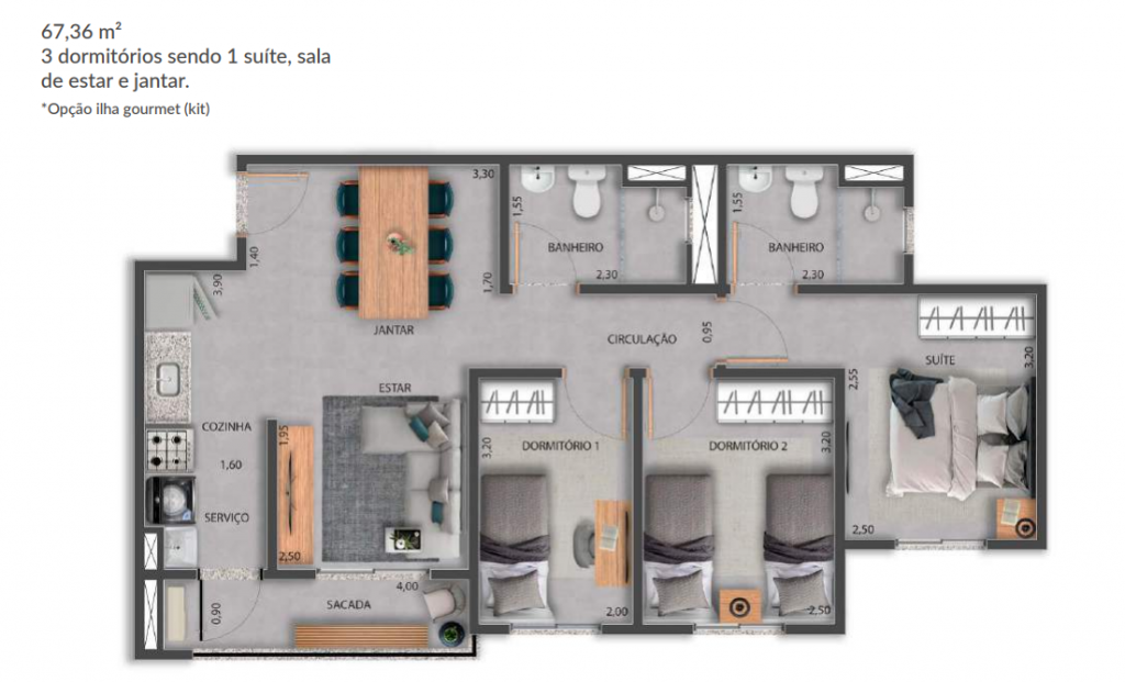 Apartamento à venda com 3 quartos, 67m² - Foto 25