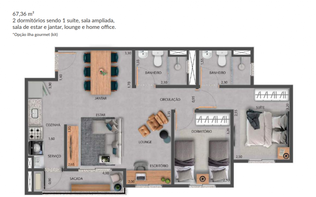 Apartamento à venda com 3 quartos, 67m² - Foto 27