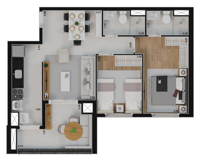 Apartamento à venda com 2 quartos, 69m² - Foto 19