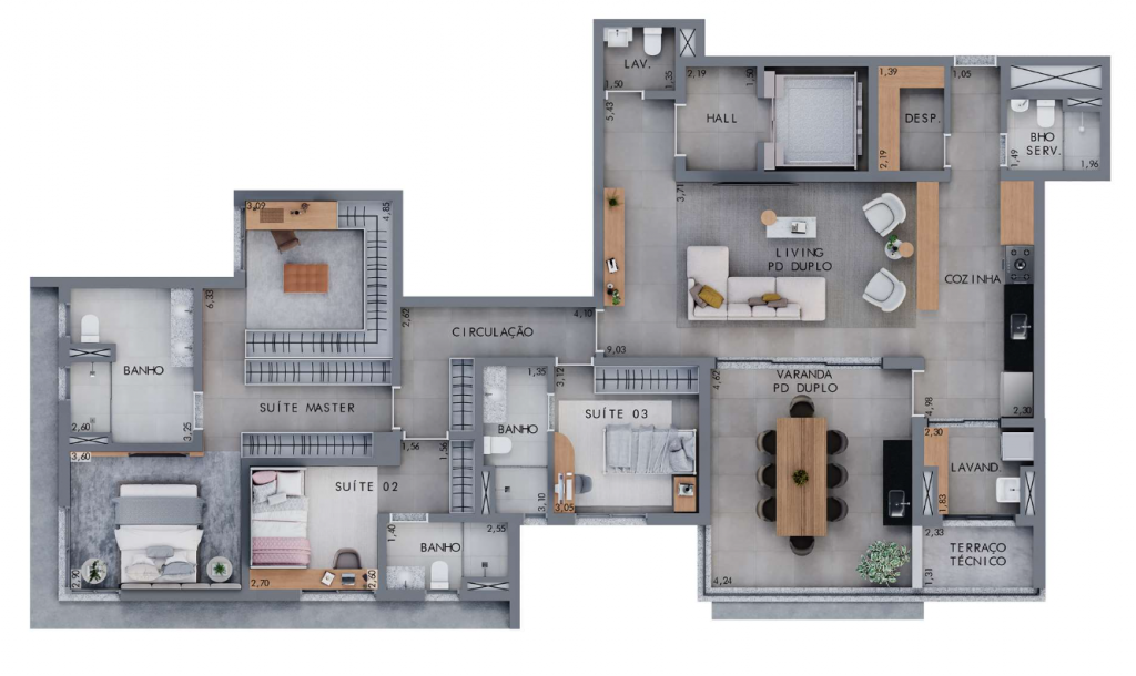 Apartamento à venda com 4 quartos, 179m² - Foto 6