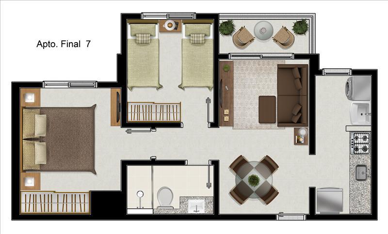 Apartamento à venda com 2 quartos, 47m² - Foto 4