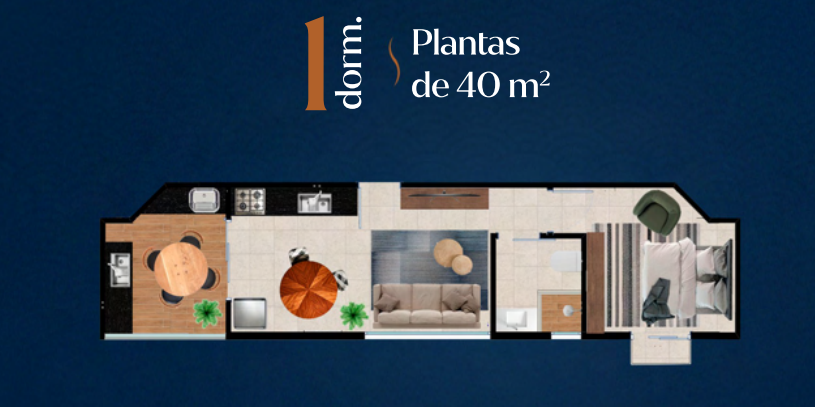 Apartamento à venda com 1 quarto, 40m² - Foto 5