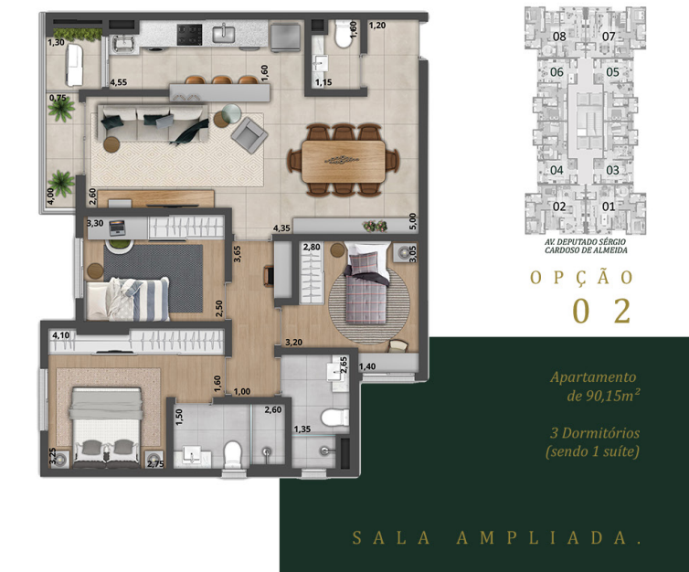 Apartamento à venda com 3 quartos, 90m² - Foto 18