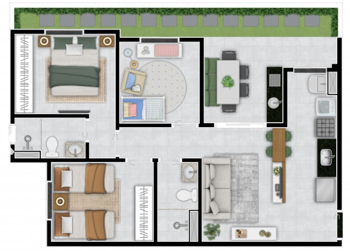 Apartamento à venda com 3 quartos, 65m² - Foto 6