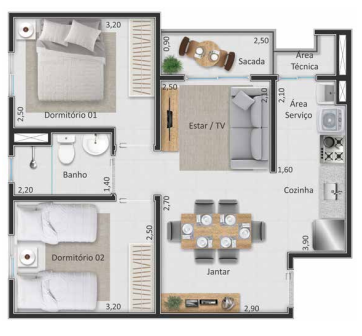 Apartamento à venda com 2 quartos, 50m² - Foto 28