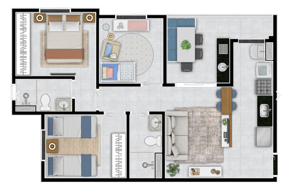 Apartamento à venda com 3 quartos, 76m² - Foto 4