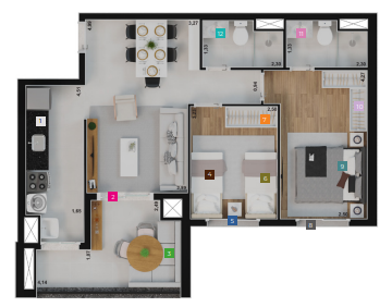 Apartamento à venda com 2 quartos, 69m² - Foto 15