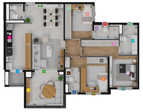 Apartamento à venda com 3 quartos, 113m² - Foto 8