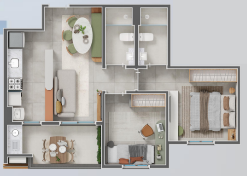 Apartamento à venda com 2 quartos, 62m² - Foto 14