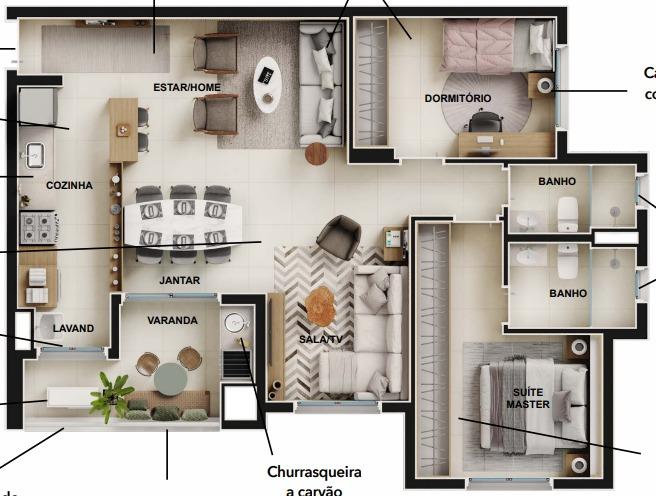 Apartamento à venda com 2 quartos, 82m² - Foto 22