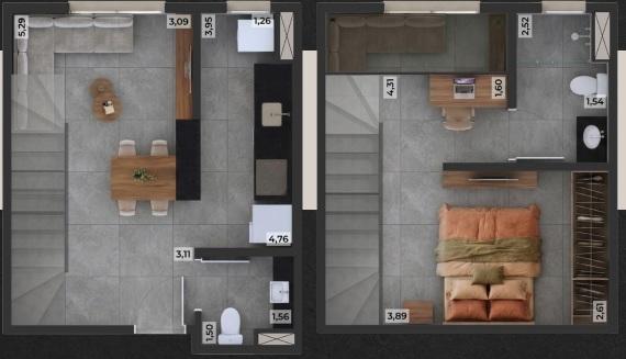 Apartamento, 1 quarto, 49 m² - Foto 9