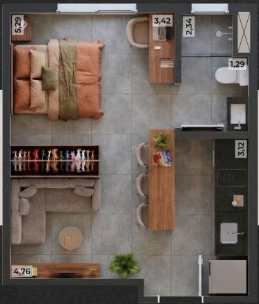 Apartamento, 1 quarto, 29 m² - Foto 9