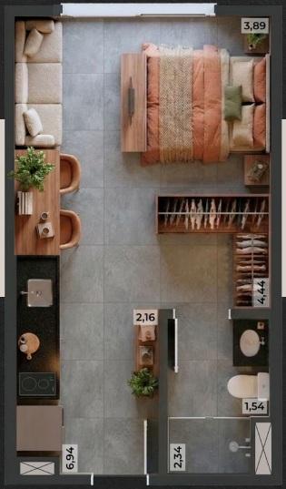 Apartamento, 1 quarto, 29 m² - Foto 10