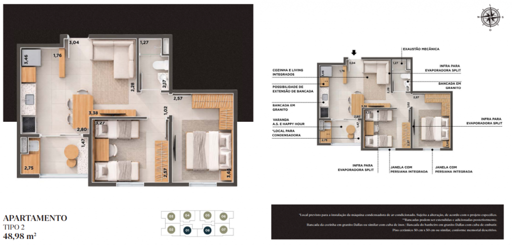 Apartamento, 2 quartos, 48 m² - Foto 24
