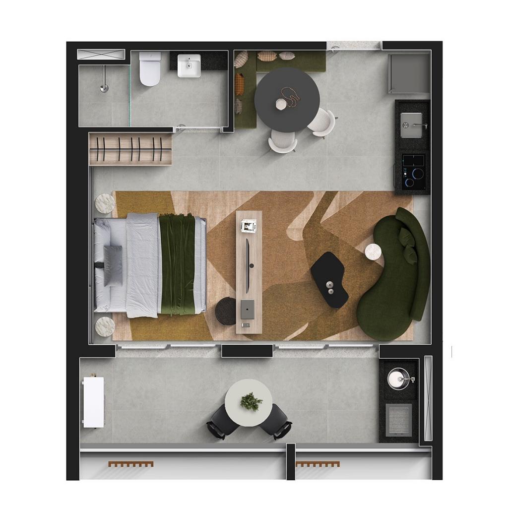 Apartamento, 1 quarto, 48 m² - Foto 9